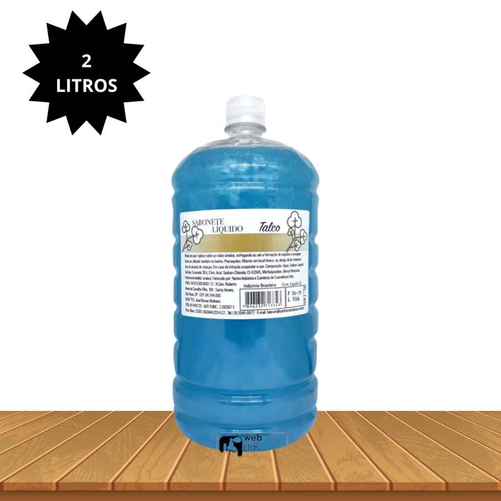 SABONETE LIQUIDO - TALCO ( 2 LITROS ) - YANTRA COSMÉTICOS - em Oferta na Shopee
