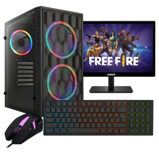 PC Gamer Completo, Intel Core i5, RX 550 4GB DDR5, 10GB de Ram, SSD 480GB, Monitor 19 em Oferta na Shopee