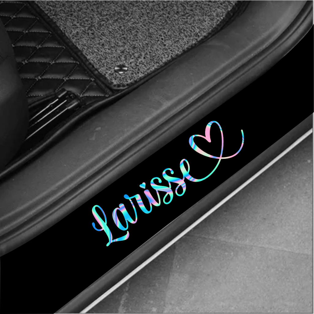 Adesivo Personalizado Nome Carro Moto Holográfico Várias Cores Prova D'Água