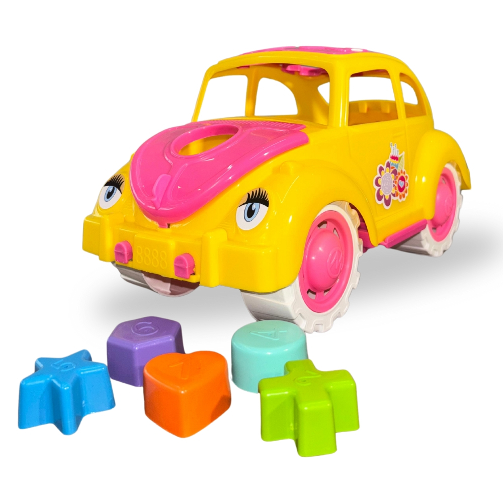 Fusca Educativo Pedagógico Brinquedo Menina Várias Cores Sortidas Com Peças de Encaixar - QUEEN SHOP em Oferta na Shopee