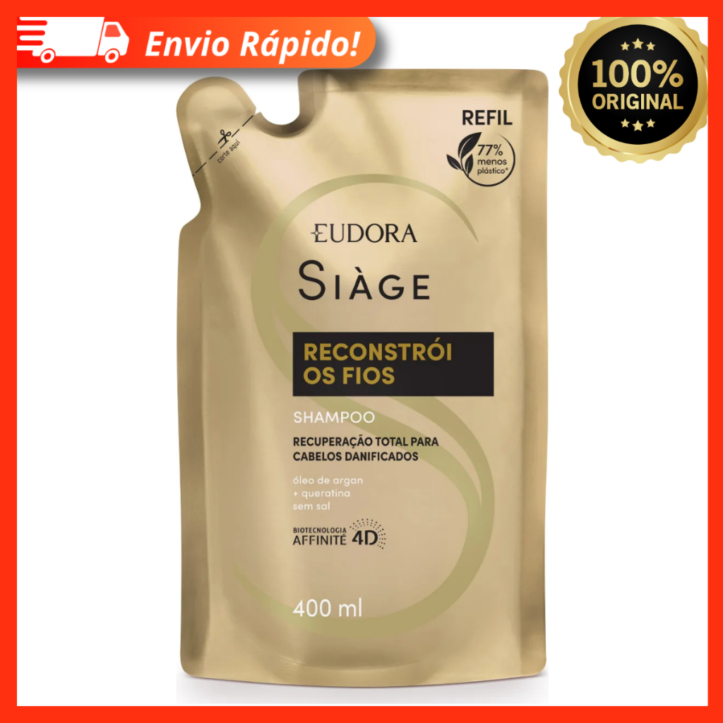 Shampoo Siàge Refil Reconstrói Os Fios 400ml V2 - Eudora