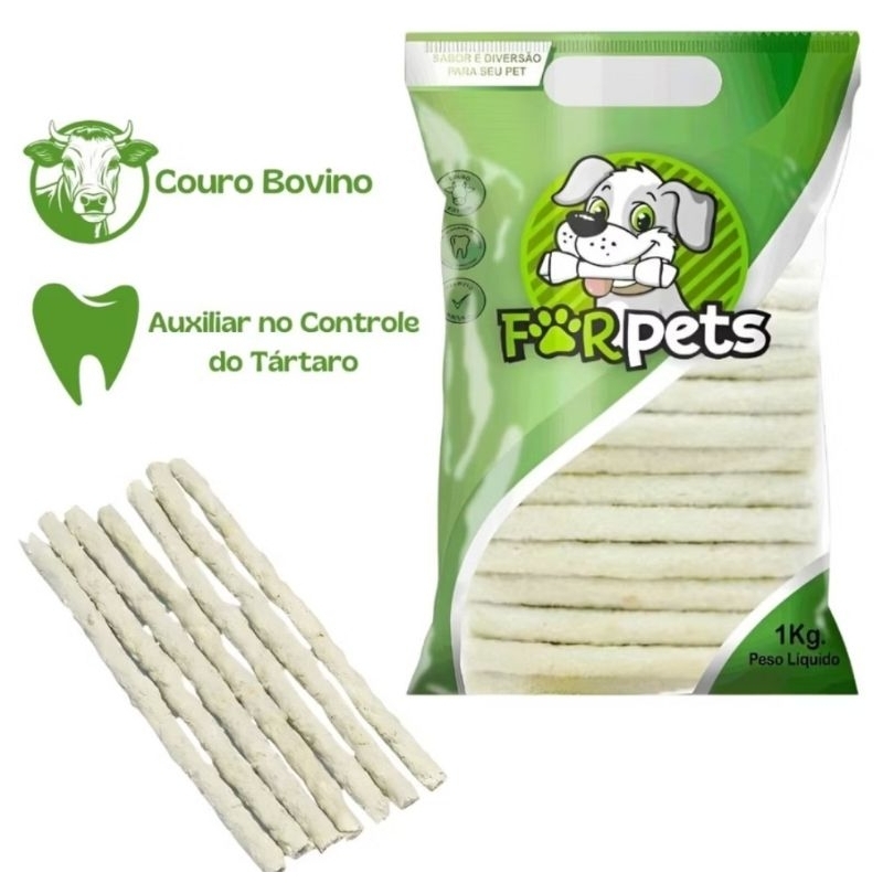 Petisco para cachorro pet osso ossinho palito for pets 1 kg
