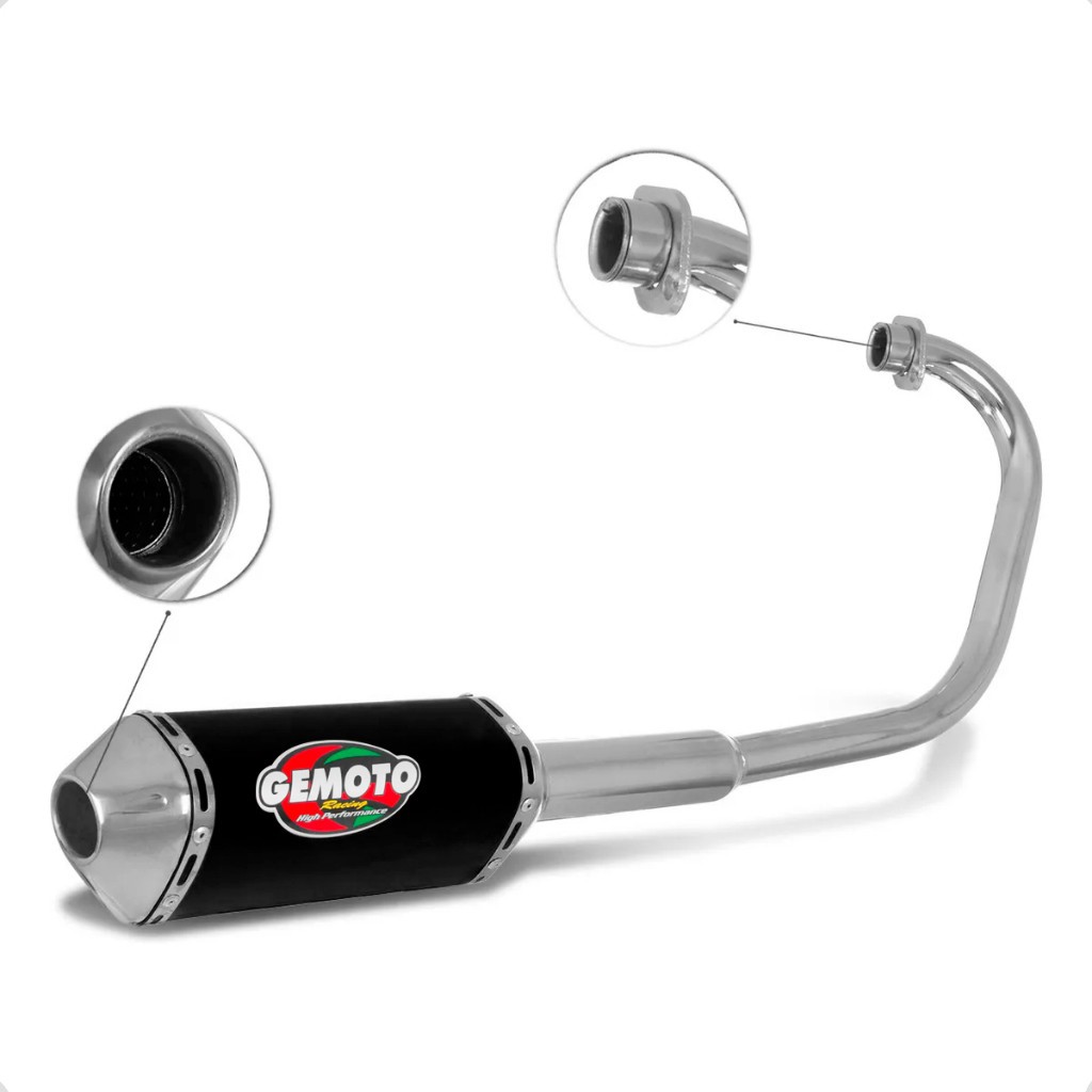 Escapamento Gemoto Racing 3 Trioval Fan 125 09-15 Ks/Es