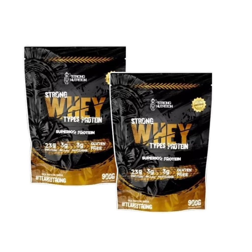 Kit 2 Whey Protein 900g – Baixo Carboidrato, Alta proteína por dose - Alta Qualidade e Sabor Incrível
