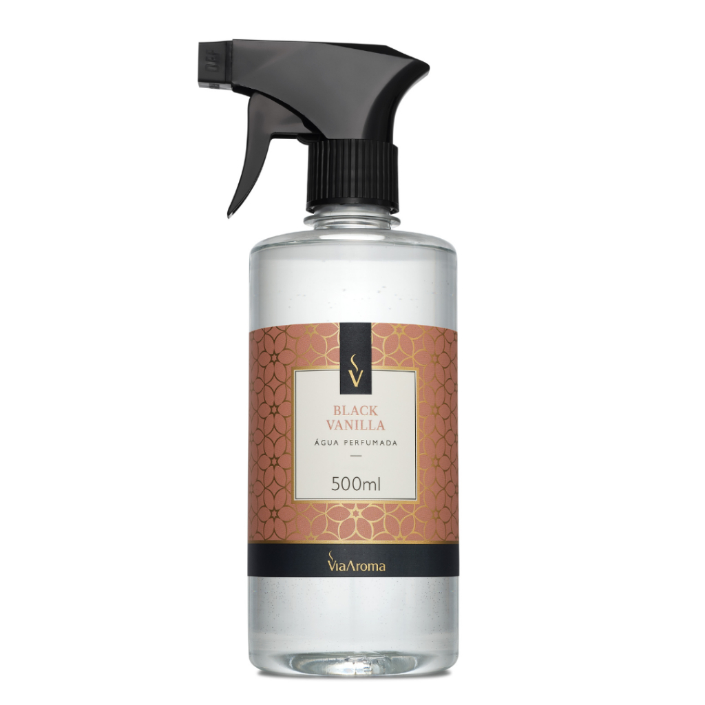 Água Perfumada Black Vanilla 500ml - Via Aroma em Oferta na Shopee