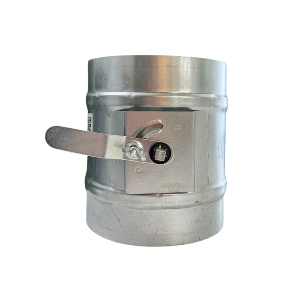 Damper Borboleta Regulador de Vazão de Ar Manual 150mm de Chapa de Aço Galvanizada