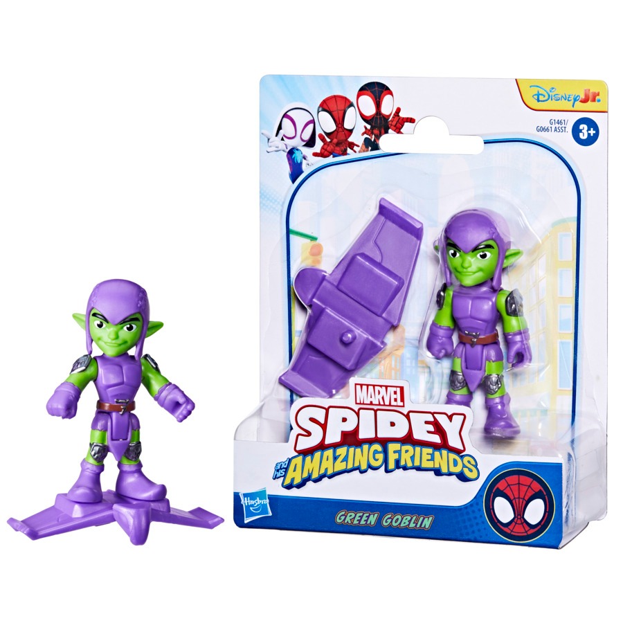 Boneco Marvel Spidey & Seus Amigos Duende Verde Com Acessório - Hasbro G1461
