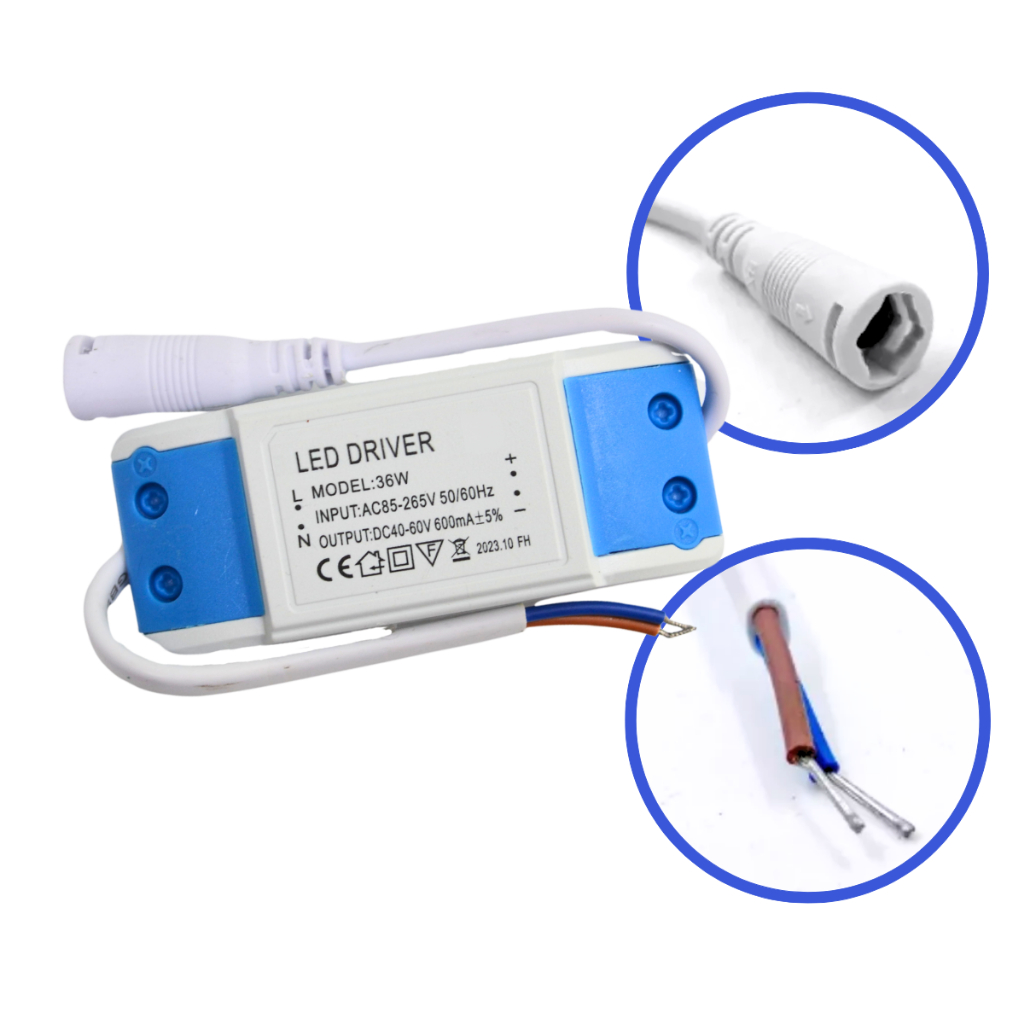 Reator 36w Led Driver luminárias Plafon Embutir - sobrepor - 40-60v - 600ma Bivolt. em Oferta na Shopee