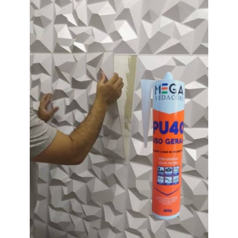Cola Selante PU 40 Placa 3D Profissional Pu40 Veda Calha Cuba Mega