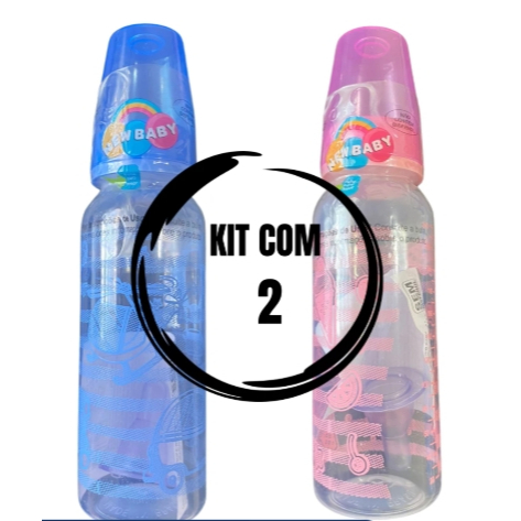 Kit 2 Mamadeiras 240ML New Baby em Oferta na Shopee