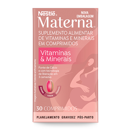 Suplemento alimentar Materna Vitaminas & Minerais 30 unidades