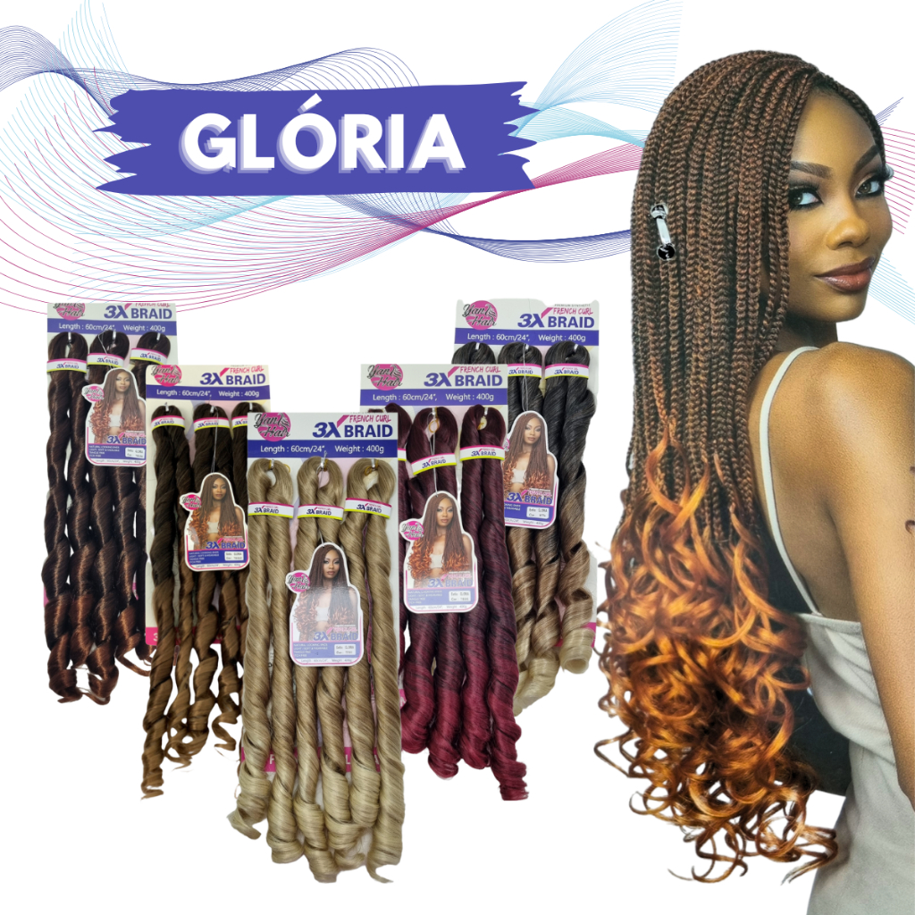 Cabelo Jumbo Liso Ondulado French Curl Crochet Braid 400gr em Oferta na Shopee