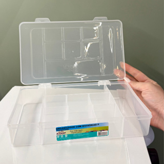 Caixa Box Com 9 Divisorias Multiuso Porta Joias Brincos Bijuterias Aneis Organizadora em Oferta na Shopee