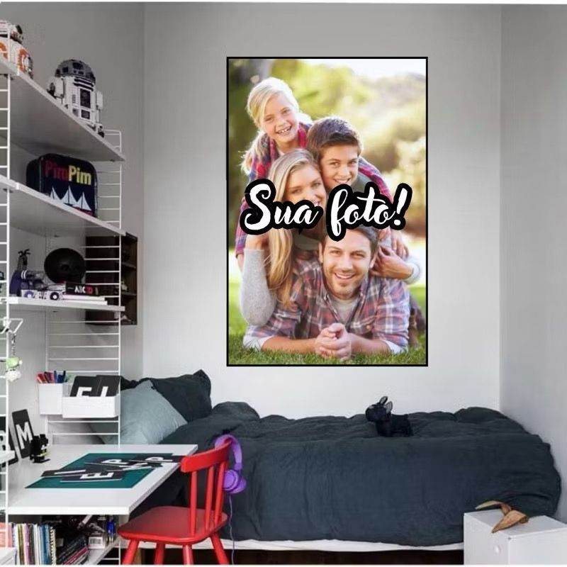 Quadro Decorativo Peça Única Grande Foto Personalizada Sua Imagem - Decoração Para a Família Mdf