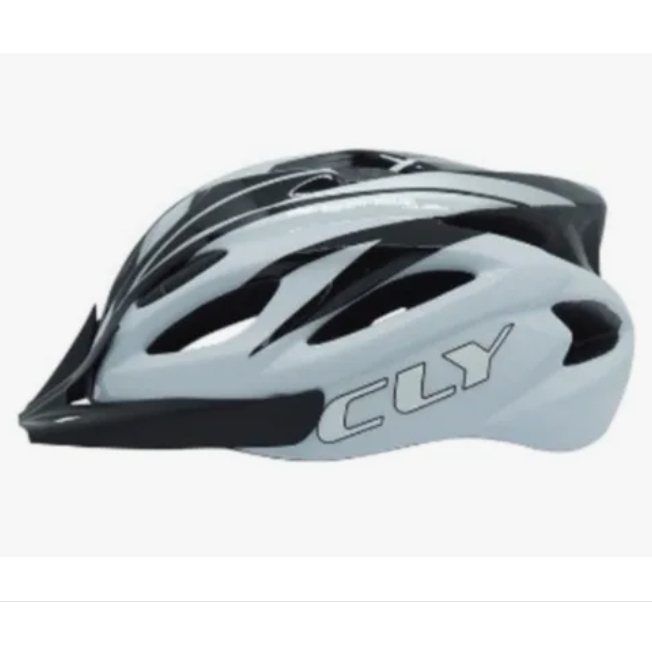 Capacete Bike Cly Branco/preto Tamanho G (58/62cm).