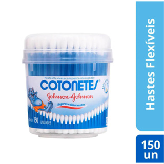 Cotonetes Hastes Flexíveis Pote com 150 unidades em Oferta na Shopee