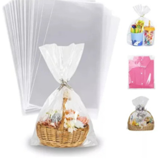 Kit C/ 50 ou 100 Sacos Celofane Transparente Brilhante 30x45cm para Cesta de Presente, Lembrancinhas, Embalagens em Oferta na Shopee