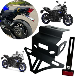 Eliminador de Rabeta XJ-6 N / F Suporte De Placa Esportivo FIxo Yamaha XJ6 XJ 6 Naked e Carenada 2010 a 2019