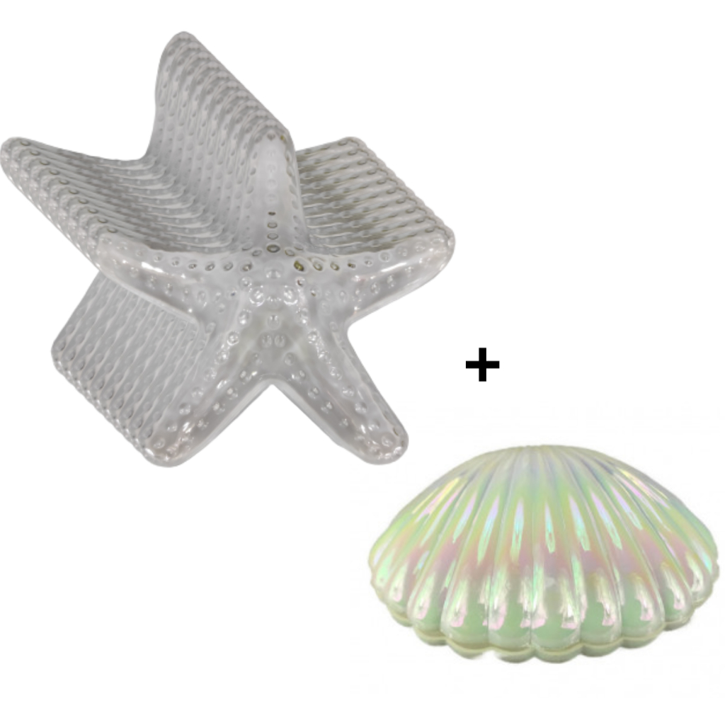 Kit 20 unidades  Sortiidas Lembrancinhas Concha Fundo Do Mar Estrela Sereia Porta Doces Decoração