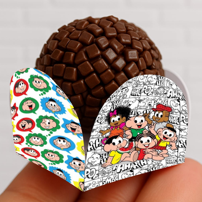Kit Forminhas Para Doces Personalizadas Turma da Mônica -Forminha de Brigadeiro-Aniversário Lembrancinhas Festa Infantil