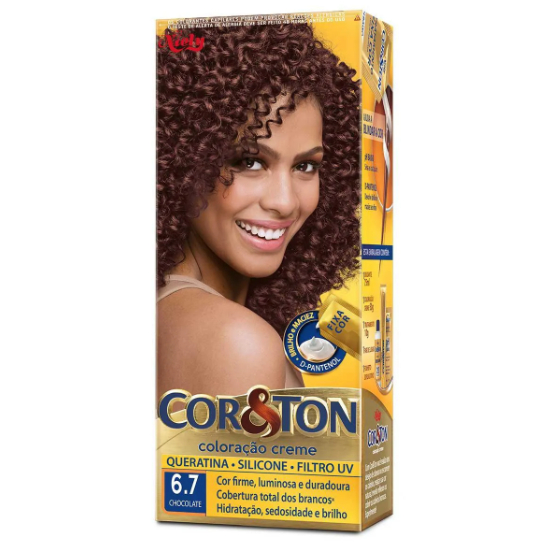 Tinta de Cabelo Cor&Ton Niely - 6.7 Chocolate em Oferta na Shopee