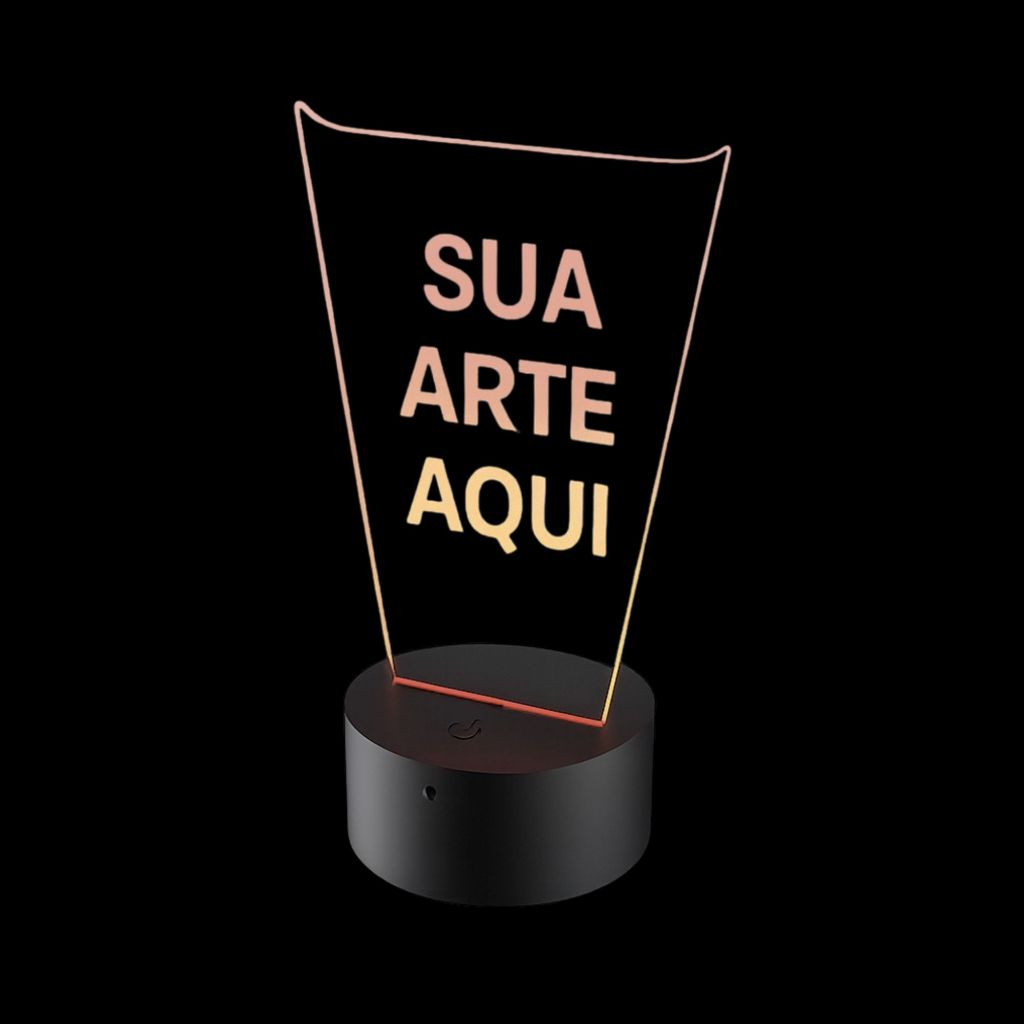 Luminária Personalizada Com Sua Arte RGB + Toque