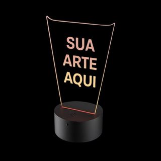 Luminária Personalizada Com Sua Arte RGB + Toque