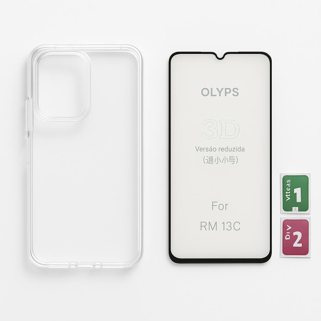 Kit Capinha Transparente + Película 3D + kit Limpa tela Capinha Space Collection Capinha13C  Capinha Xiaomi13C Capa