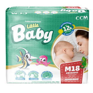 Fralda Little Baby M Com 18 Unidades em Oferta na Shopee