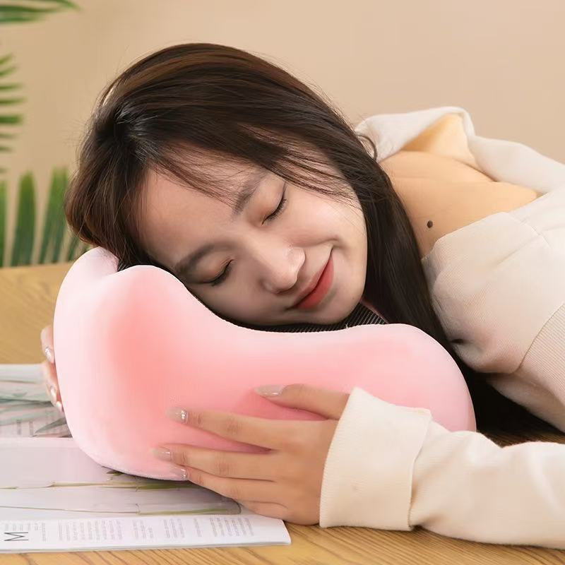 Travesseiro de pescoço em formato de U para viagem confortável--0905