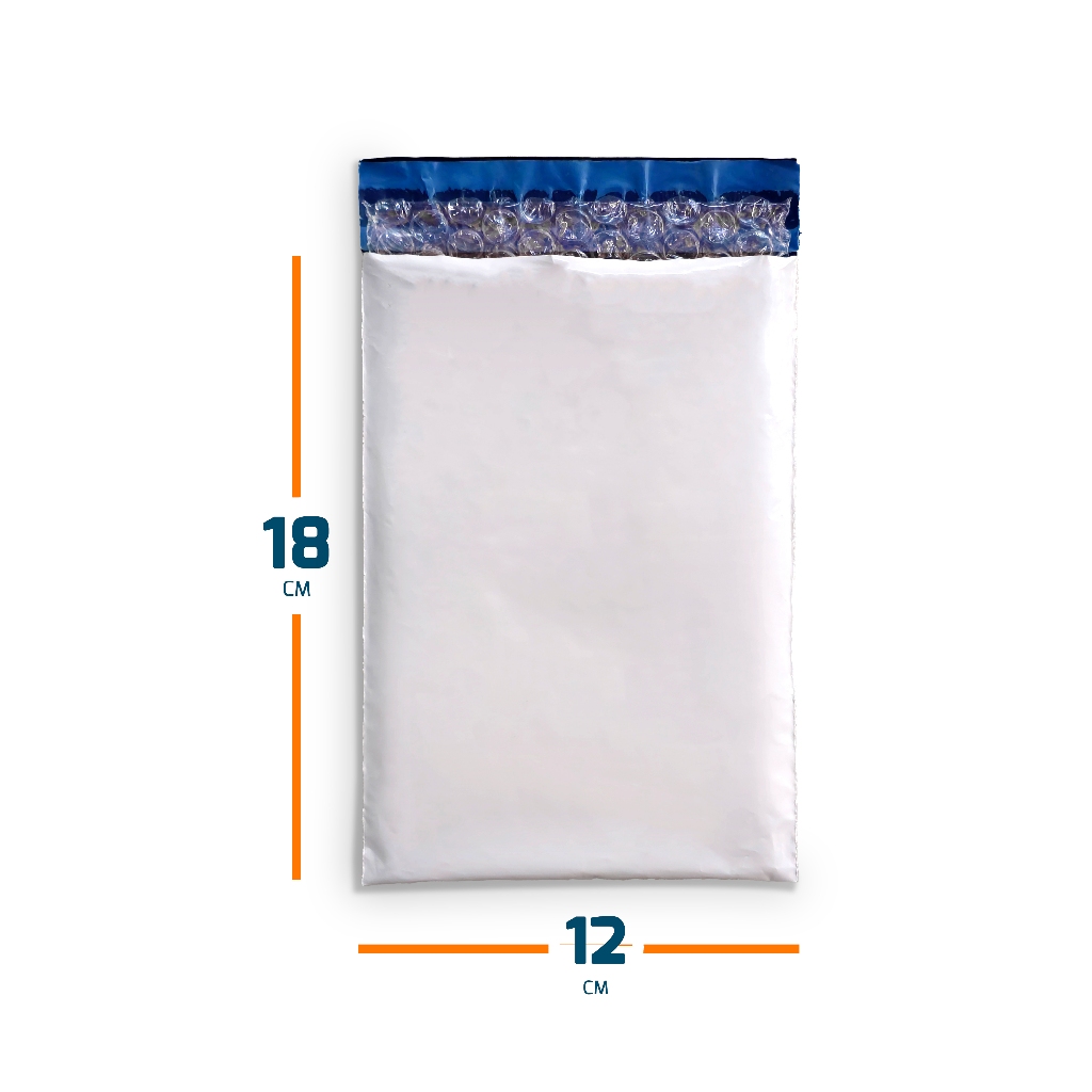 100 Envelope Plástico de Segurança 12X18 Branco Com Bolha Para Envios - Saco Plástico / E-commerce