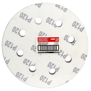 Disco de Lixa Com Velcro 7'' GR. 120 Com 10 Unidades (243,0031) - Rocast em Oferta na Shopee