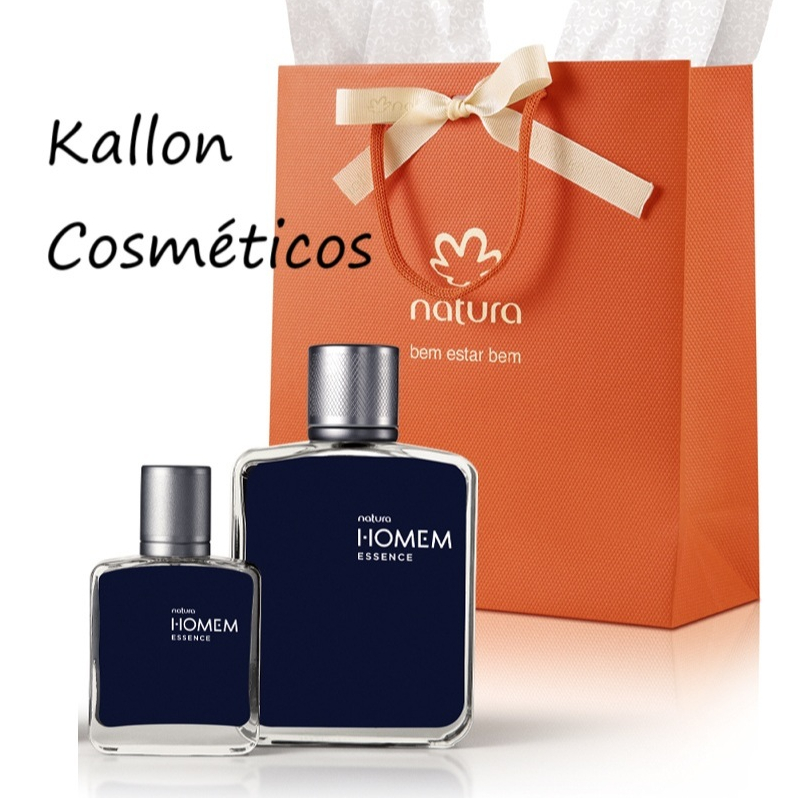 Kit Perfume Deo Parfum Natura Homem Essence 100 ml com Miniatura 25 ml, Amadeirado, Cedro, Novo