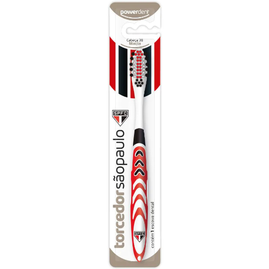 Escova Dental Powerdent Torcedor Sao Paulo 1023 - Health