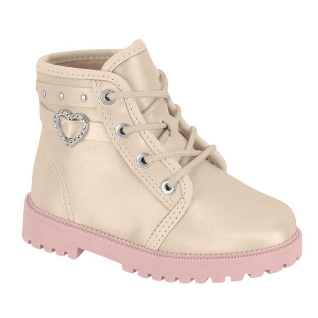 Bota Molekinha Coturno Infantil Menina Cano Curto 2126526