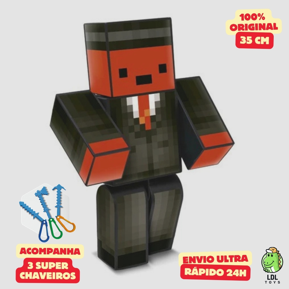 Boneco Kadu 35cm Articulado Acompanha 3 Chaveiros Youtuber Original Algazarra