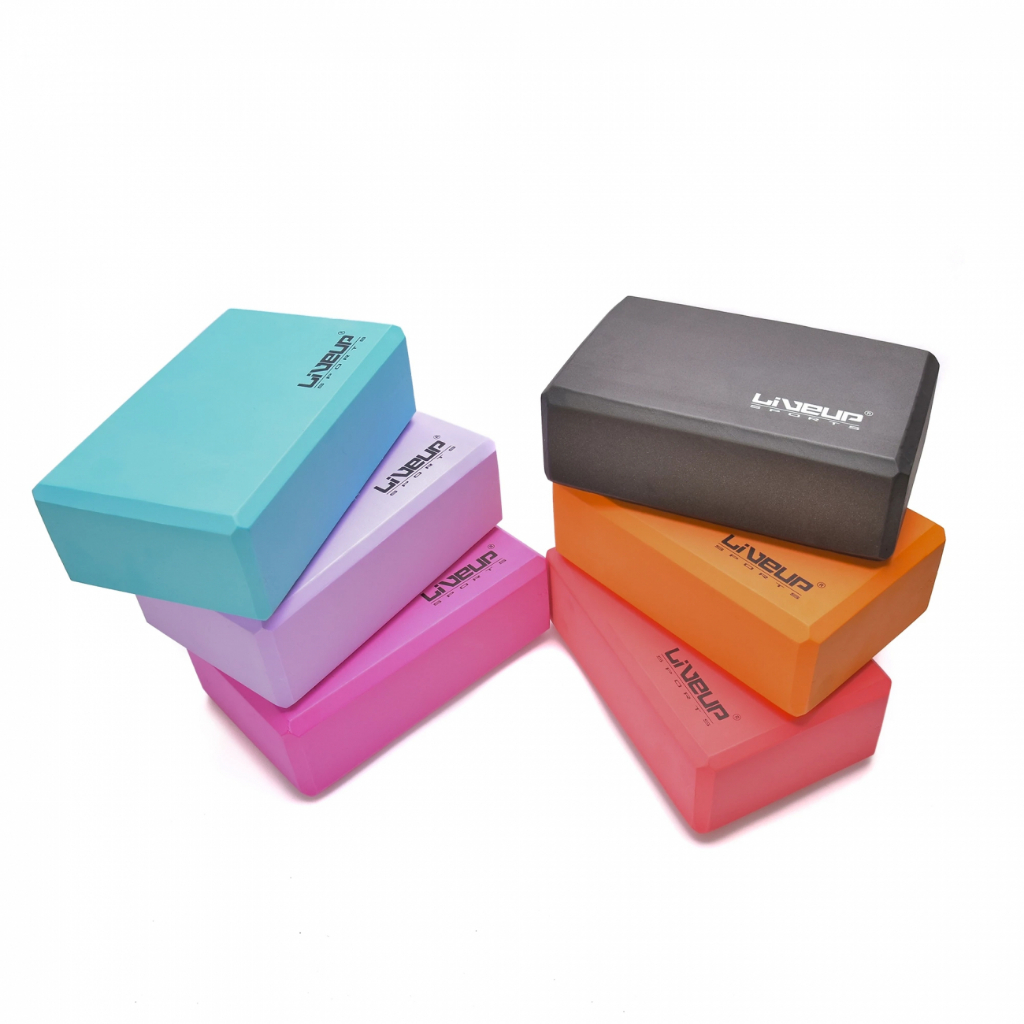 Bloco Yoga de Espuma Preto Azul Vermelho Laranja Rosa Lilás Roxo Liveup Sports em Oferta na Shopee