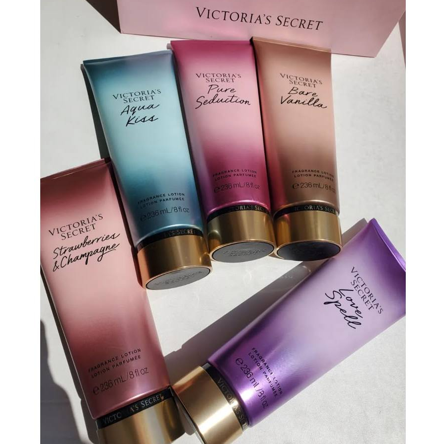 Kit Creme Bisnaga + Body Splash (Amber, Vanilla, Pure Seduction, Coconut, Strawberries, love spell)
