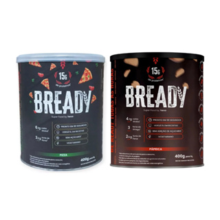 Kit 2x Latas Bready Superfood Pão Proteíco s/ Glúten 400g Sabores Pizza + Páprica em Oferta na Shopee