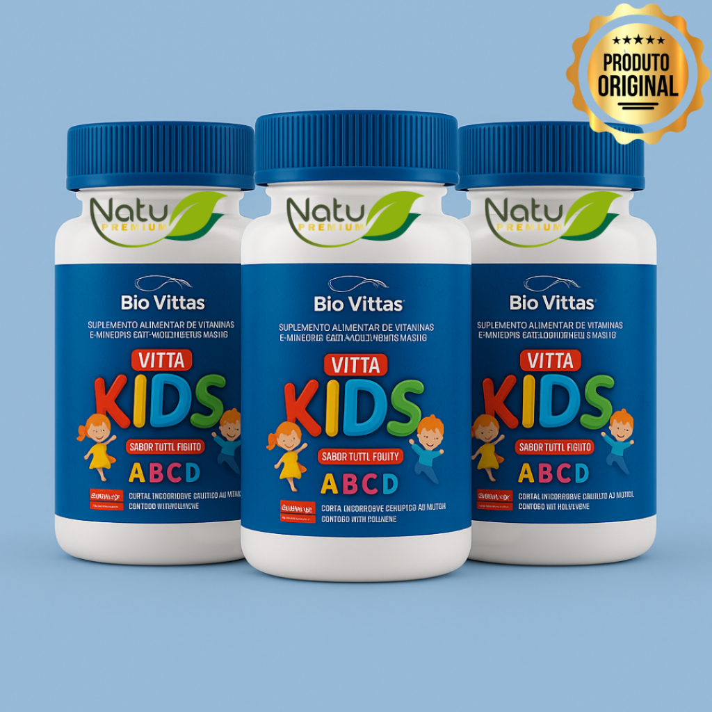 Vitamina Infantil A-Z 120 Comp Mastigável Tutti Frutti Saúde Completa Vitta Kids | 1 a 3 Unidades