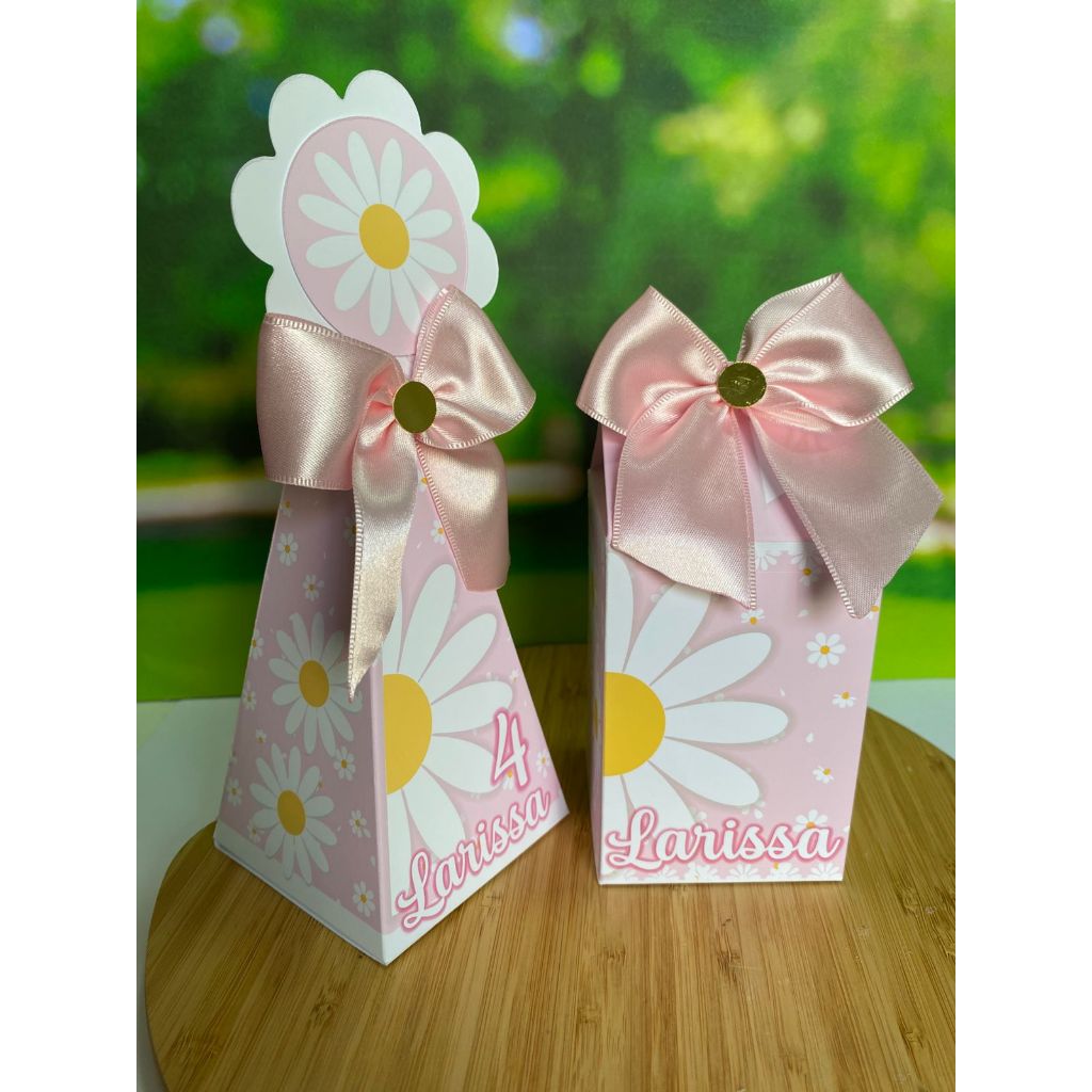 Kit Festa Personalizados - Tema Margarida rosa - Lembrancinhas Caixinhas para festa / Margarida