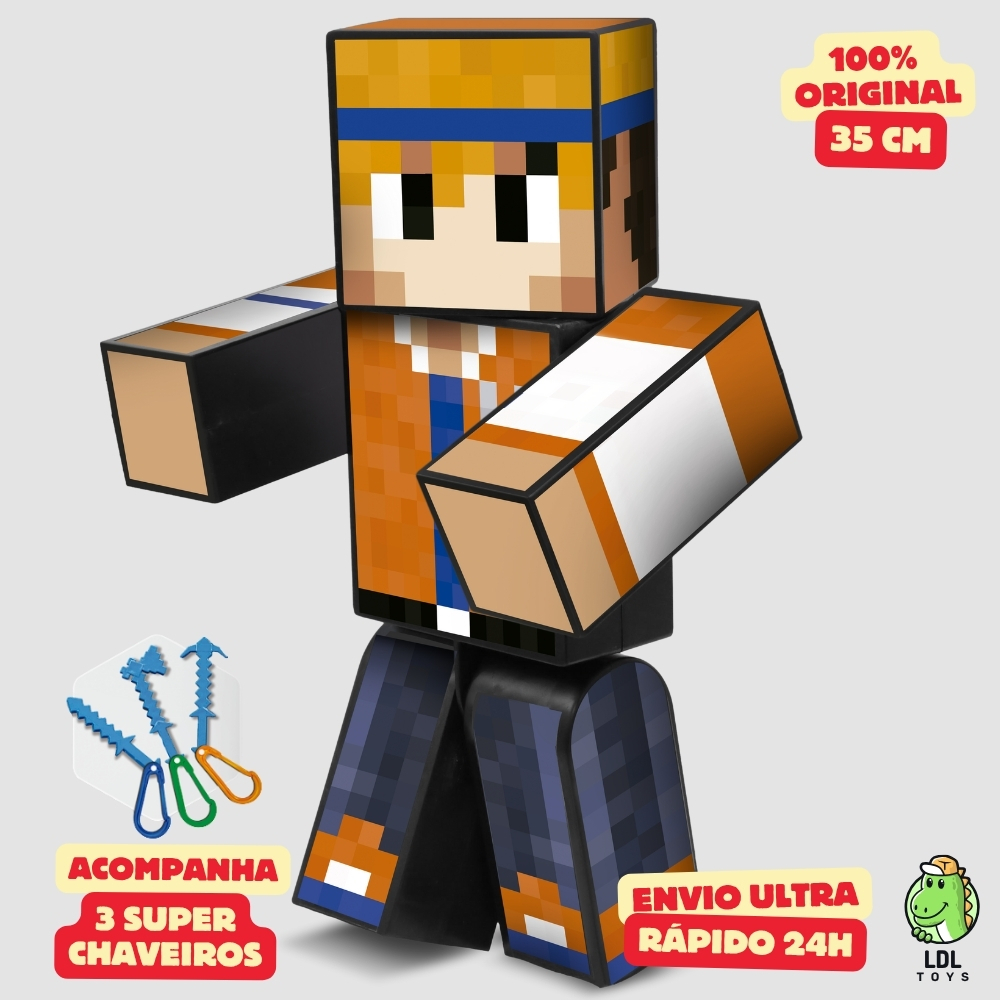 Boneco Hey Davi 35cm Articulado Acompanha 3 Chaveiros Youtuber Original Algazarra em Oferta na Shopee