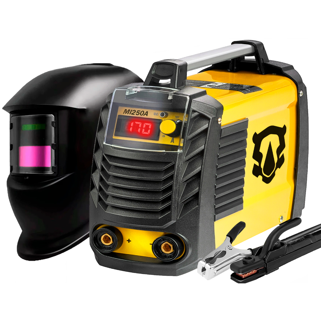 Máquina Solda Inversora Elétrica Mma/tig Eletrodo + Máscara Profissional Escurecimento Automatico