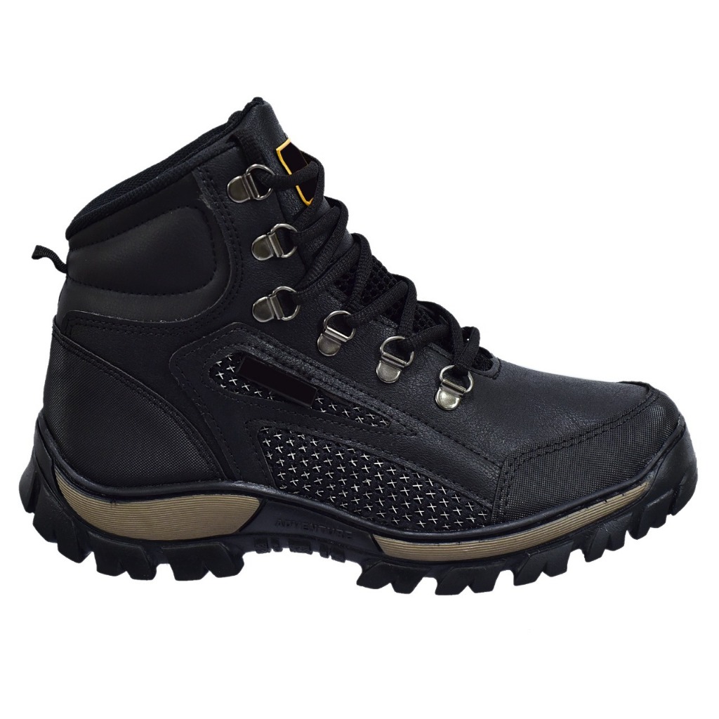 Bota masculina cat adventure trilha bota cano médio bico redondo botina de trilha e esporte envio