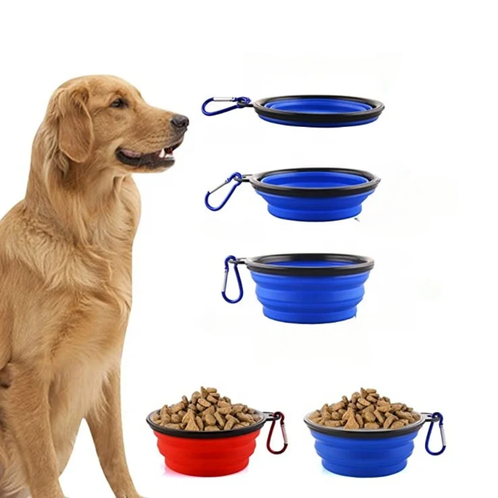 Pote Tigela pet portátil Comedouro e Bebedouro de Silicone 350ml para cães e gatos em Oferta na Shopee