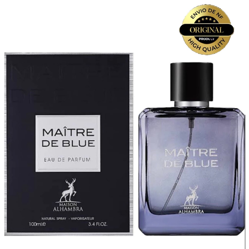 Perfume Árabe Masculino Maitre De Blue Maison Alhambra EDP 100ML Original em Oferta na Shopee