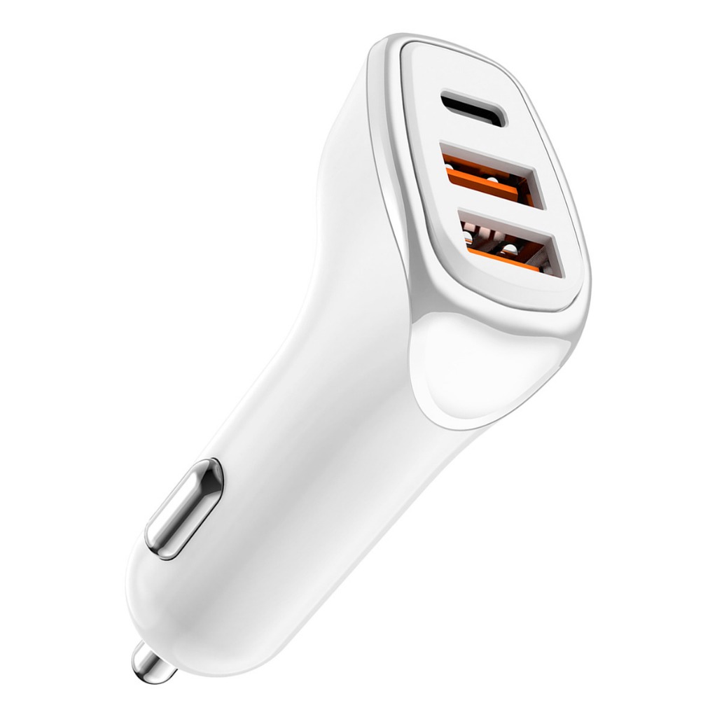 Carregador Veicular Carro Turbo 38w 3 Usb Cabo para iPhone 38W | 3 USB + Cabo para iPhone