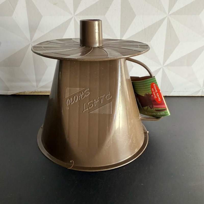 Porta filtro coador de cafe de plástico 103 para garrafa térmica de café marrom barato simples com alça coador de papel