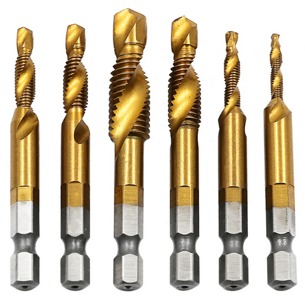 Kit 6 Brocas 3 em 1 Lorben Faz Rosca Chanfra Perfura HSS M3/M4/M5/M6/M8/M10 em Oferta na Shopee
