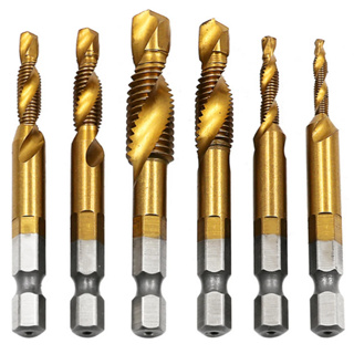 Kit 6 Brocas 3 em 1 Lorben Faz Rosca Chanfra Perfura HSS M3/M4/M5/M6/M8/M10 em Oferta na Shopee